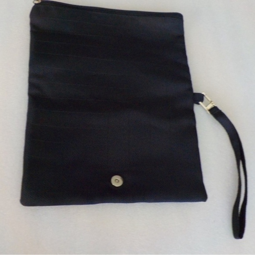 Viktor & Rolf Black Fabric Fold-Over Wristlet